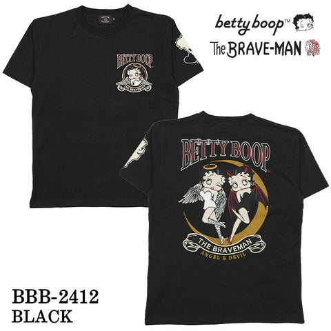 THE BRAVEMAN×BETTY BOOP ベティーブープ 天竺 半袖Tシャツ bbb-2412