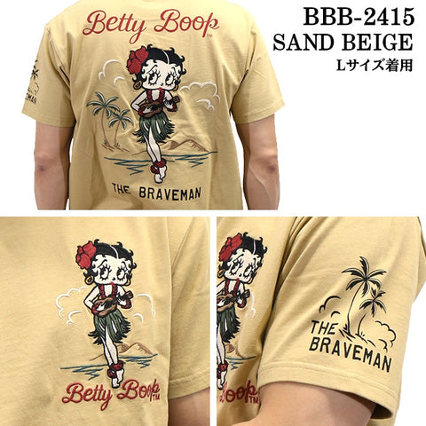 THE BRAVEMAN×BETTY BOOP ブレイブマン ベティーブープ コラボ 天竺 半袖Tシャツ bbb-2415