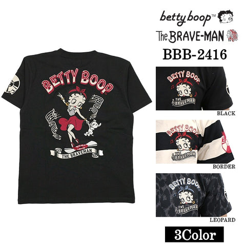 THE BRAVEMAN×BETTY BOOP ベティーブープ 天竺 半袖Tシャツ bbb-2416