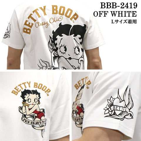 THE BRAVEMAN×BETTY BOOP ブレイブマン ベティーブープ コラボ 天竺 半袖Tシャツ bbb-2419