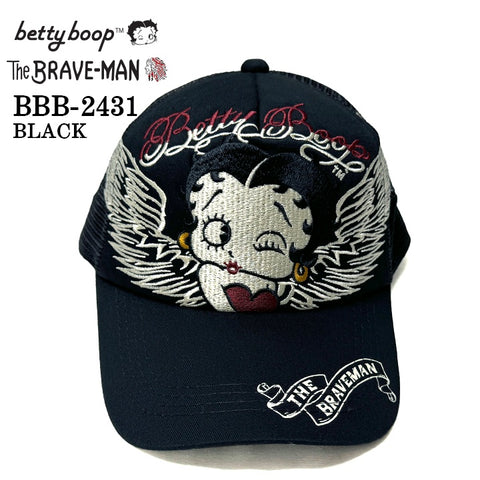 THE BRAVEMAN×BETTY BOOP ベティ・ブープ ツイルメッシュキャップ 帽子 bbb-2431