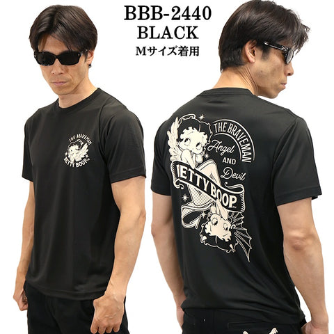 THE BRAVEMAN×BETTY BOOP ベティ・ブープ ドライ 半袖Tシャツ bbb-2440