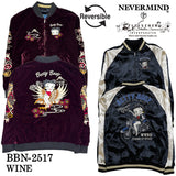 BETTY BOOP NEVERMIND Reversible SOUVENIR JACKET SKA ベティーブープ ネバーマインド リバーシブ スカジャン bbn-2517