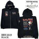 BETTY BOOP NEVERMIND HOODIE SWEATSHIRT F/Z PARKA ベティーブープ ネバーマインド 裏毛 パーカー bbn-2519
