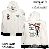 BETTY BOOP NEVERMIND HOODIE SWEATSHIRT F/Z PARKA ベティーブープ ネバーマインド 裏毛 パーカー bbn-2519