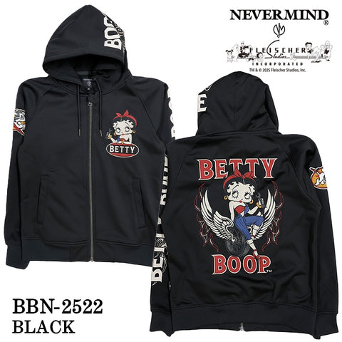 BETTY BOOP NEVERMIND HOODIE BONDING F/Z PARKA ベティーブープ ネバーマインド ボンディング パーカー bbn-2522