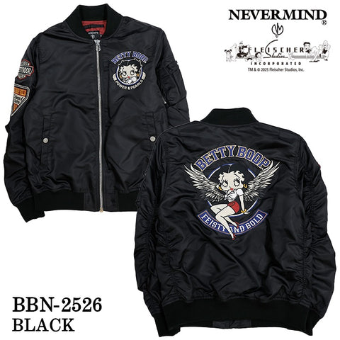 BETTY BOOP NEVERMIND MA-1 FLIGHT JACKET ベティーブープ ネバーマインド フライトジャケット bbn-2526