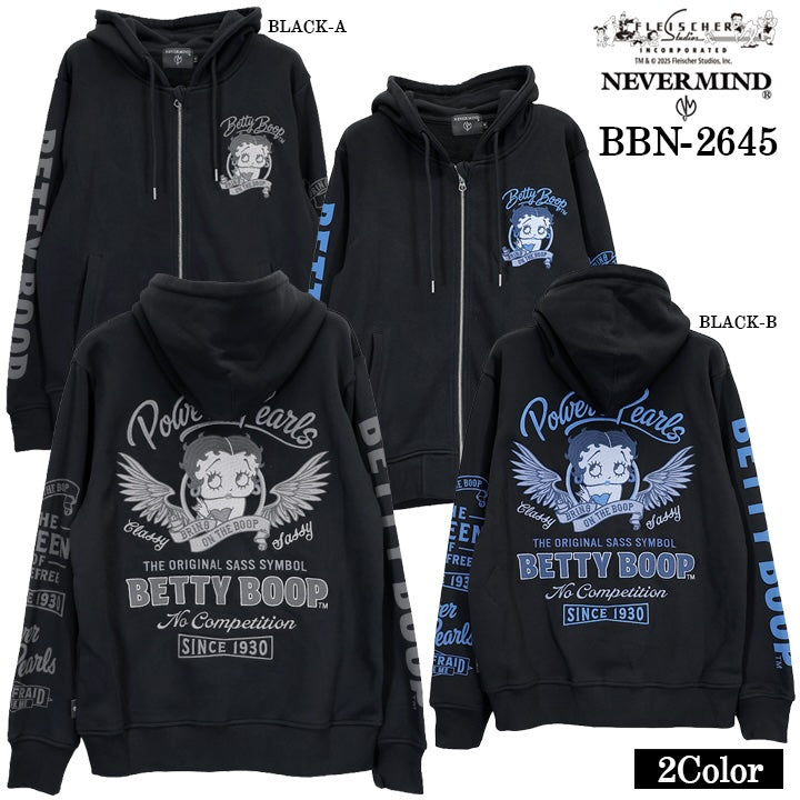 BETTY BOOP NEVERMIND HOODIE F/Z PARKA ベティーブープ ネバー