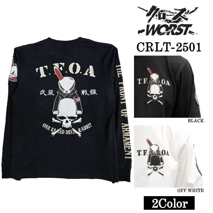 CROWS×WORST TEE L/S T-SHIRT DEATH RABBIT クローズ ワースト 武装