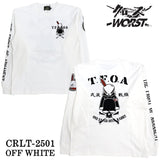 CROWS×WORST TEE L/S T-SHIRT DEATH RABBIT クローズ ワースト 武装戦線 デスラビット 天竺 長袖Tシャツ ロンTEE crlt-2501