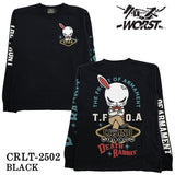 CROWS×WORST TEE L/S T-SHIRT DEATH RABBIT クローズ ワースト 武装戦線 デスラビット 天竺 長袖Tシャツ ロンTEE crlt-2502