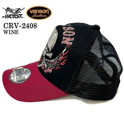 VANSON×CROWS×WORST バンソン 武装戦線 コラボ ツイルメッシュキャップ 帽子 crv-2408