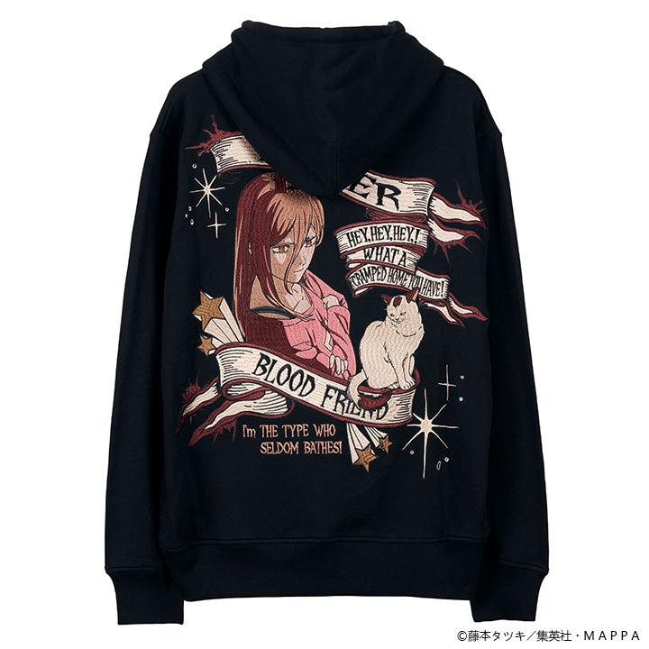 CHAINSAW MAN F/Z PARKA SWEATSHIRT HOODIE チェンソーマン 刺繍 裏毛