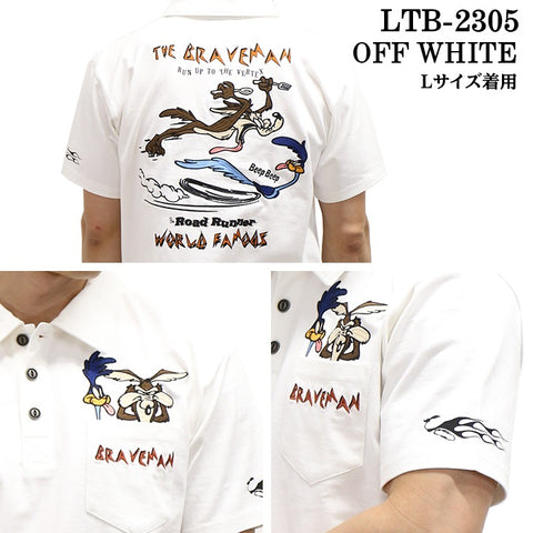 THE BRAVEMAN×LOONEY TUNES ルーニーチューンズ コラボ 天竺 半袖ポロシャツ ltb-2305