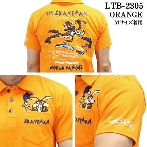 THE BRAVEMAN×LOONEY TUNES ルーニーチューンズ コラボ 天竺 半袖ポロシャツ ltb-2305