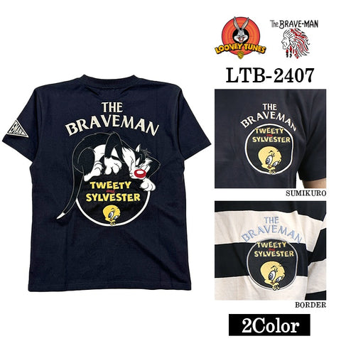 THE BRAVEMAN×LOONEY TUNES ルーニーチューンズ コラボ TEE 天竺 半袖Tシャツ ltb-2407