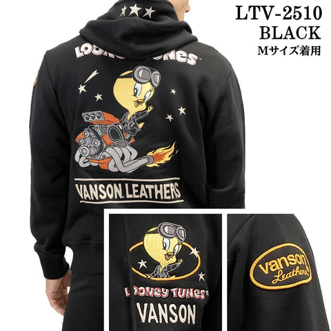 VANSON×LOONEY TUNES Warner BROS SWEATSHIRT PARKA HOODIE バンソン ルーニー ワーナー コラボ 裏毛 F/Zパーカー ltv-2510