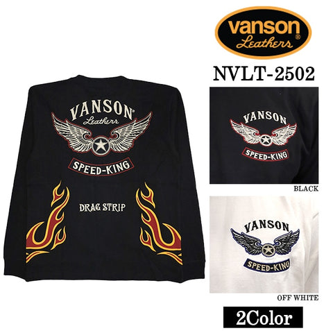 VANSON バンソン 天竺 ロンT 長袖Tシャツ メンズ nvlt-2502