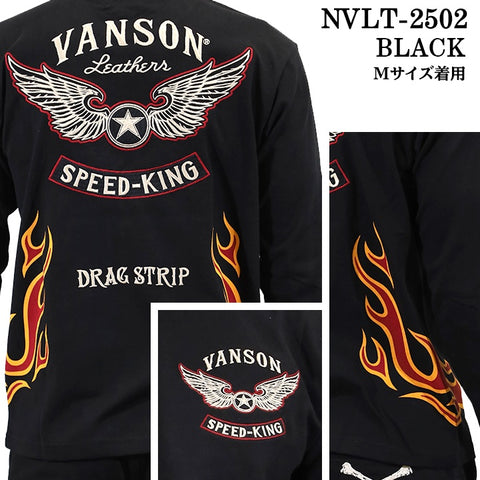 VANSON バンソン 天竺 ロンT 長袖Tシャツ メンズ nvlt-2502