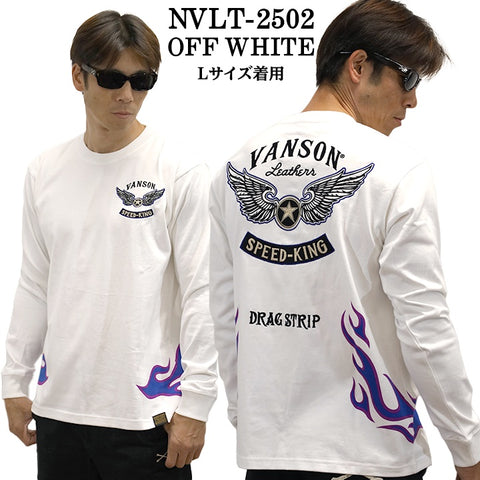 VANSON バンソン 天竺 ロンT 長袖Tシャツ メンズ nvlt-2502