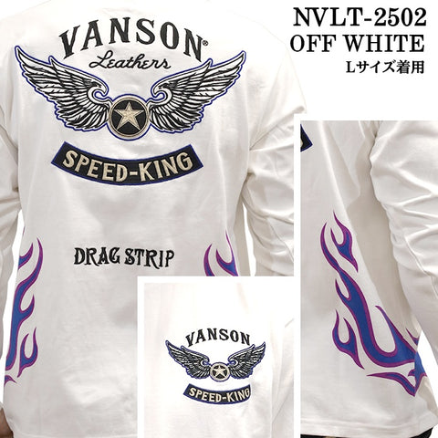 VANSON バンソン 天竺 ロンT 長袖Tシャツ メンズ nvlt-2502