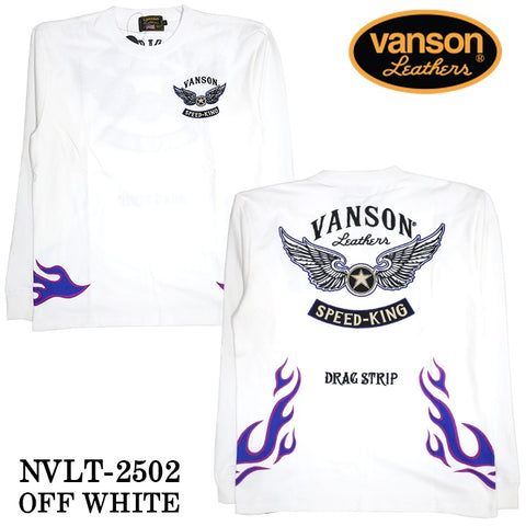 VANSON バンソン 天竺 ロンT 長袖Tシャツ メンズ nvlt-2502