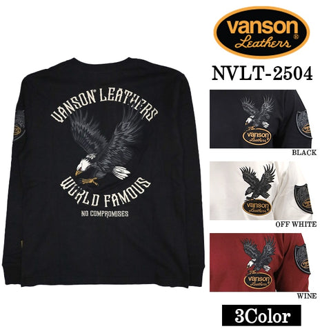 VANSON バンソン 天竺 ロンT 長袖Tシャツ メンズ nvlt-2504