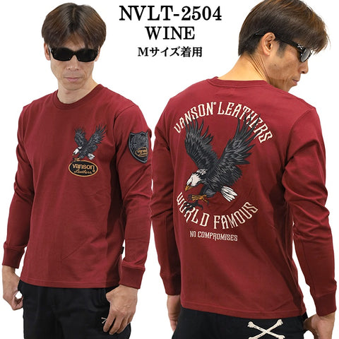 VANSON バンソン 天竺 ロンT 長袖Tシャツ メンズ nvlt-2504