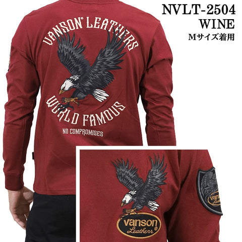 VANSON バンソン 天竺 ロンT 長袖Tシャツ メンズ nvlt-2504