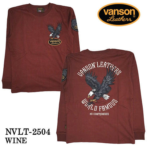VANSON バンソン 天竺 ロンT 長袖Tシャツ メンズ nvlt-2504