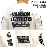 VANSON TEE PLATING CREW NECK PULLOVER T-SHIRT バンソン 起毛プレーティング プルオーバー Tシャツ nvlt-2515