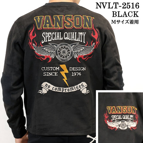VANSON TEE PLATING CREW NECK PULLOVER T-SHIRT バンソン 起毛プレーティング プルオーバー Tシャツ nvlt-2516