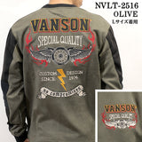 VANSON TEE PLATING CREW NECK PULLOVER T-SHIRT バンソン 起毛プレーティング プルオーバー Tシャツ nvlt-2516