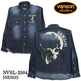 VANSON TWILL L/S SHIRT バンソン ツイル 長袖シャツ nvsl-2504
