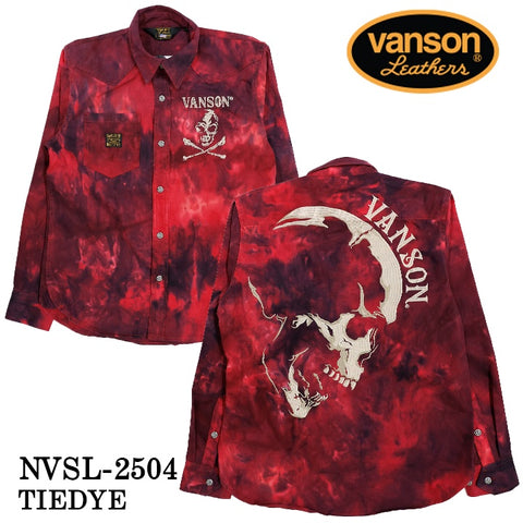 VANSON TWILL L/S SHIRT バンソン ツイル 長袖シャツ nvsl-2504
