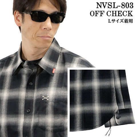 VANSON L/S SHIRT バンソン 長袖シャツ ワンポイント シャツ nvsl-803-nc3