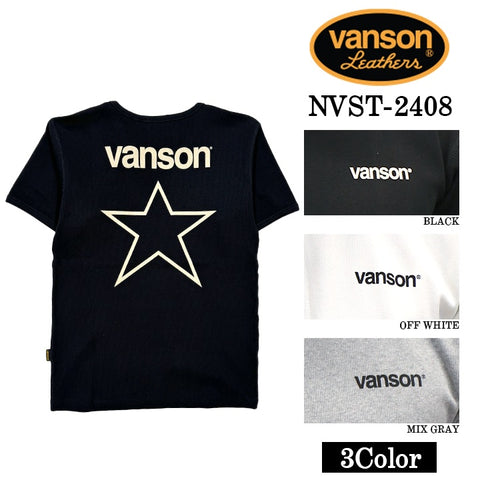 VANSON バンソン テレコ 半袖Tシャツ nvst-2408