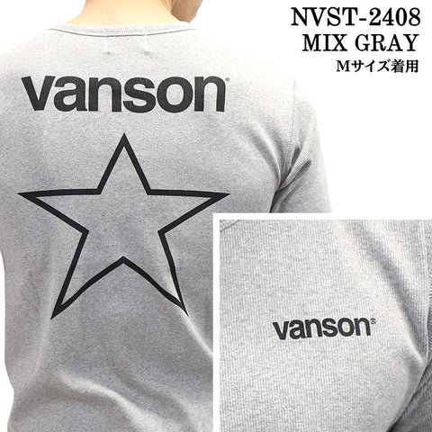 VANSON バンソン テレコ 半袖Tシャツ nvst-2408