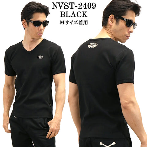 VANSON バンソン テレコ Vネック 半袖Tシャツ nvst-2409