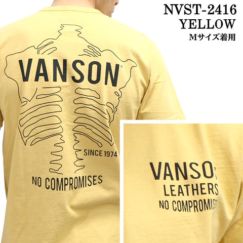 VANSON バンソン ヘヴィーオンス天竺 Made in USA 半袖Tシャツ nvst-2416