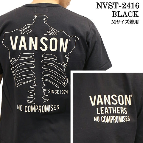 VANSON バンソン ヘヴィーオンス天竺 Made in USA 半袖Tシャツ nvst-2416