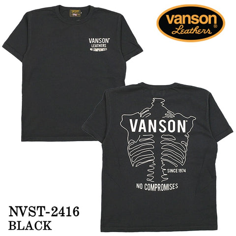 VANSON バンソン ヘヴィーオンス天竺 Made in USA 半袖Tシャツ nvst-2416