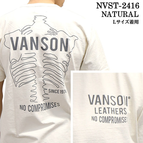 VANSON バンソン ヘヴィーオンス天竺 Made in USA 半袖Tシャツ nvst-2416