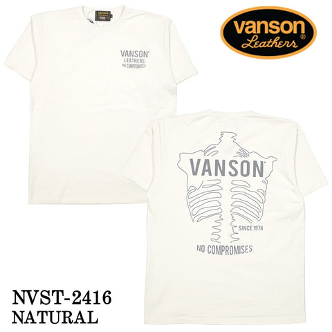VANSON バンソン ヘヴィーオンス天竺 Made in USA 半袖Tシャツ nvst-2416