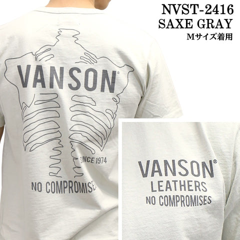 VANSON バンソン ヘヴィーオンス天竺 Made in USA 半袖Tシャツ nvst-2416