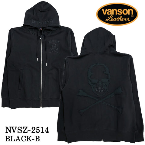 VANSON SWEATSHIRT PARKA HOODIE バンソン 裏毛 スウェット F/Z パーカー nvsz-2514