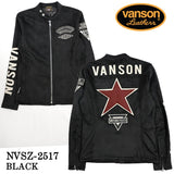 VANSON PLATING RIDERS JACKET バンソン 起毛プレーティング ライダース ジャケット nvsz-2517