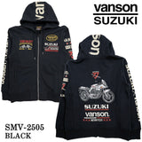 SUZUKI VANSON SWEATSHIRT F/Z PARKA HOODIE スズキ バンソン コラボ 裏毛 スウェット プルパーカー smv-2505