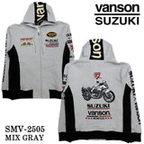 SUZUKI VANSON SWEATSHIRT F/Z PARKA HOODIE スズキ バンソン コラボ 裏毛 スウェット プルパーカー smv-2505