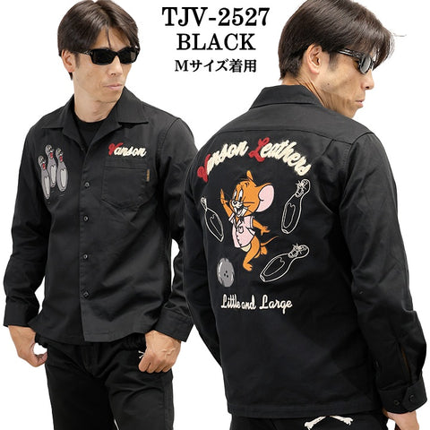 VANSON×TOM&JERRY TEILL L/S SHIRT バンソン トムとジェリー コラボ ツイル 長袖シャツ tjv-2527